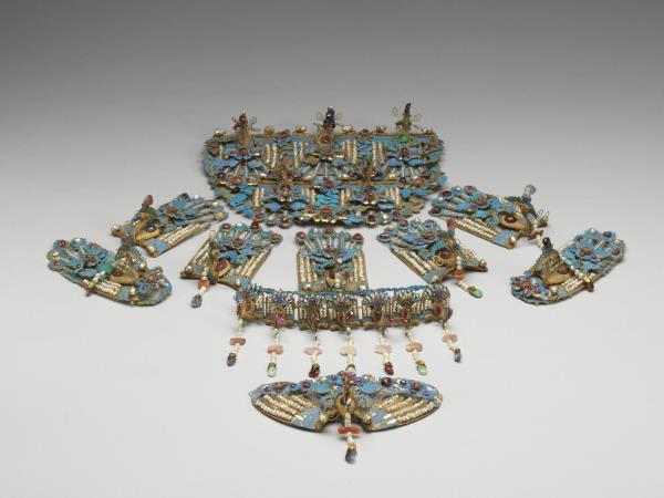 鳳吹牡丹鈿花 (一組十件)