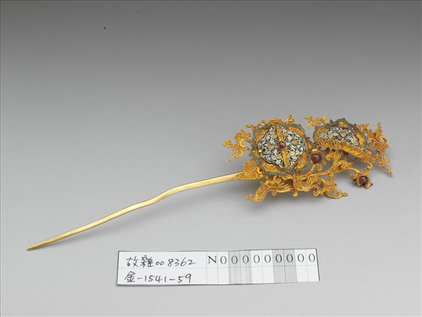 金纍絲嵌琺瑯花簪