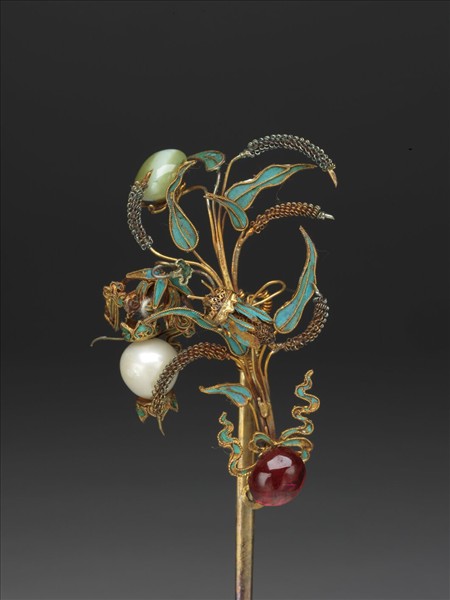 鍍金五穀豐登簪