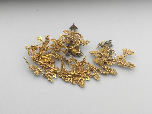 金纍絲嵌玻璃海屋添籌簪