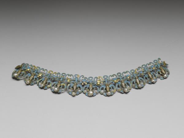 銀鍍金點翠嵌珍珠福壽鈿花- 故宮