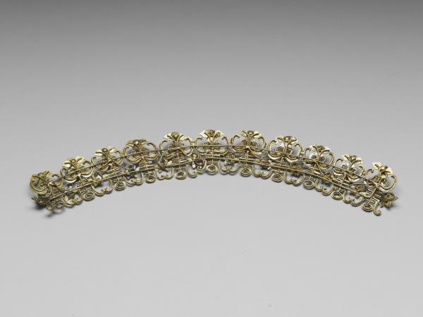 銀鍍金點翠嵌珍珠福壽鈿花- 故宮