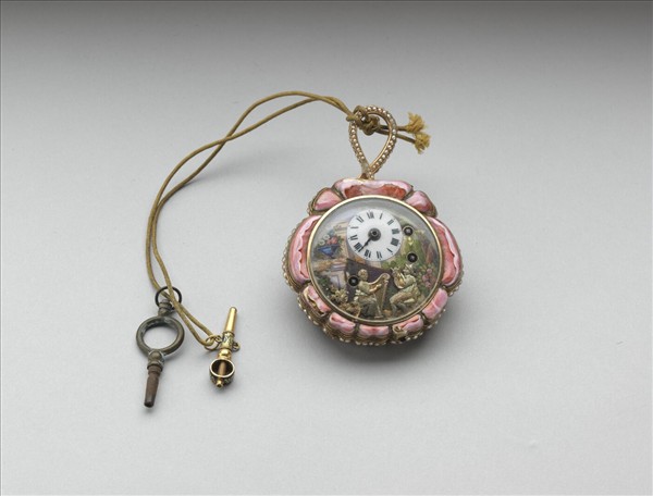 畫琺瑯玫瑰花式懷錶