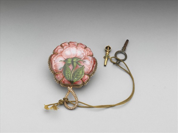 畫琺瑯玫瑰花式懷錶