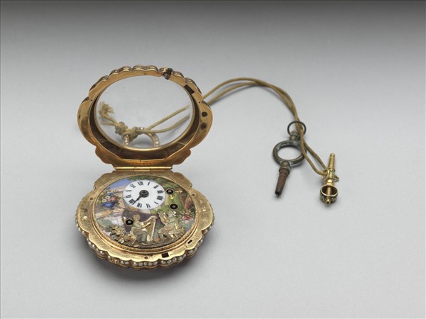 畫琺瑯玫瑰花式懷錶