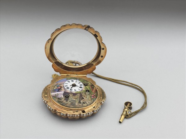 畫琺瑯玫瑰花式懷錶