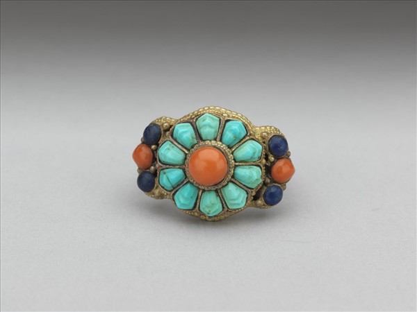 綠松石花形戒指