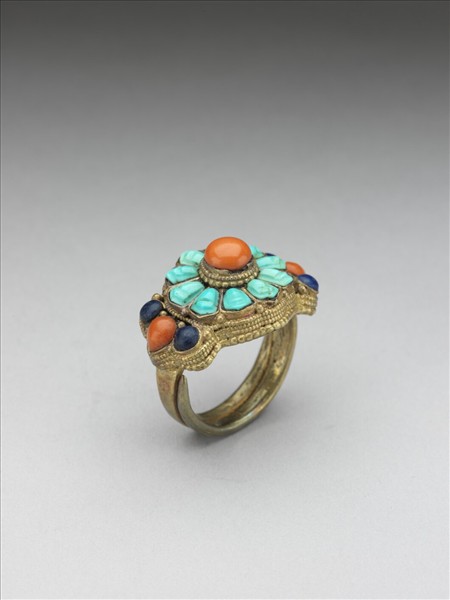 綠松石花形戒指