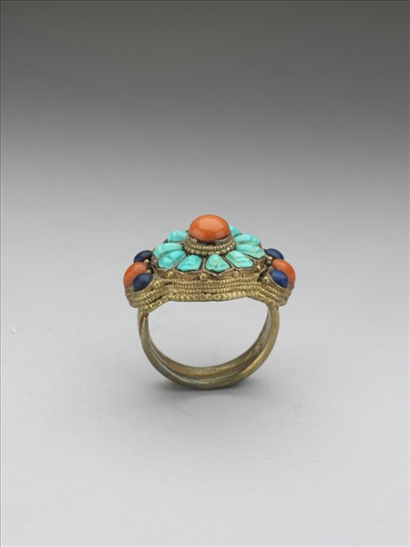 綠松石花形戒指