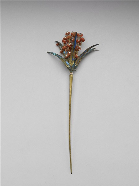 嵌珠珊瑚梅竹簪