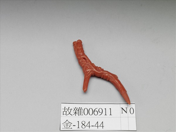 珊瑚花鳥紋簪花