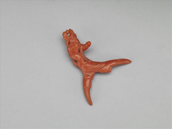 珊瑚花鳥紋簪花