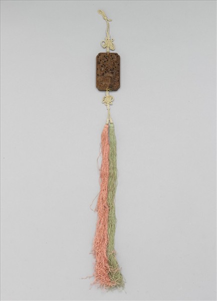 茄楠木雕福祿壽香佩