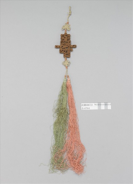 檀香木雕壽字佩