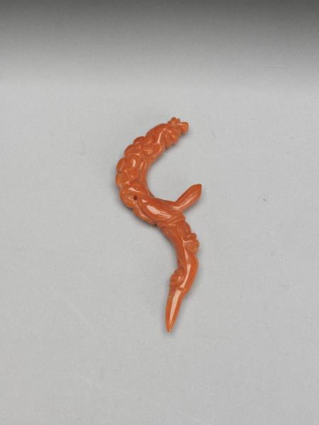 珊瑚花鳥紋簪花