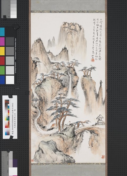 民國錢厓淺絳山水　軸