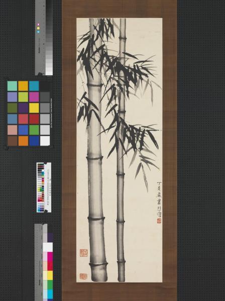 民國徐悲鴻竹軸- 故宮