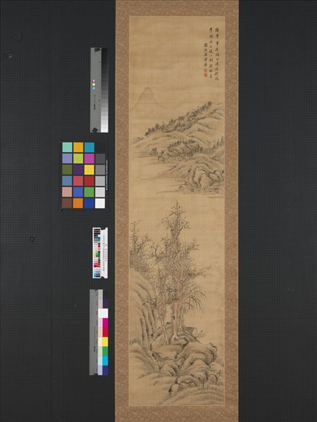 清黃鼎秋江魚艇　軸