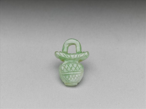 翠玉花籃墜角