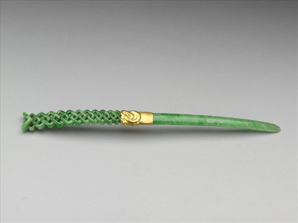 翠玉鏤空簪