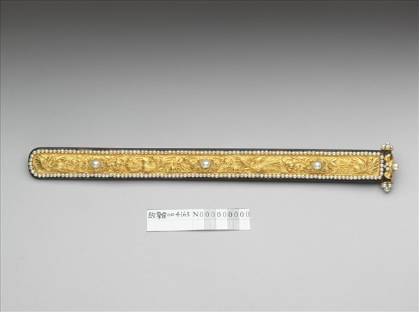 玳瑁鑲金鳳紋扁方