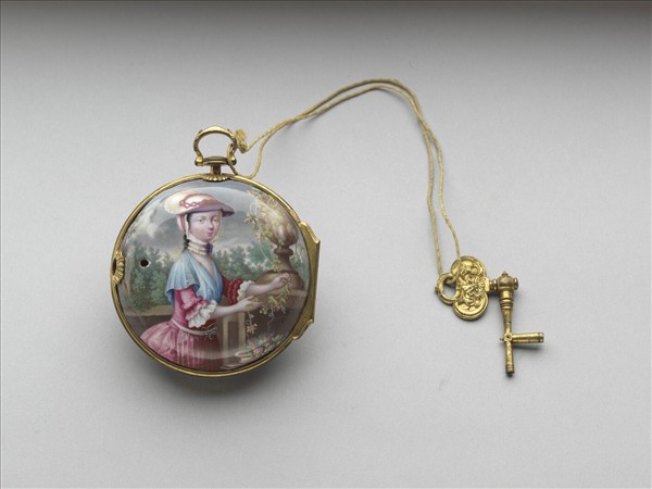 畫琺瑯西洋仕女懷錶