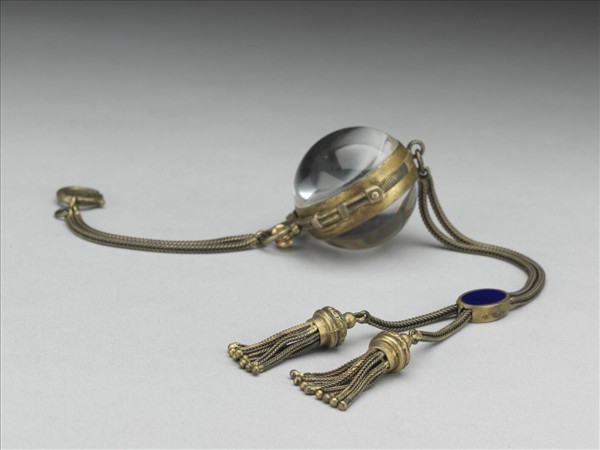 銅胎球形透明懷錶