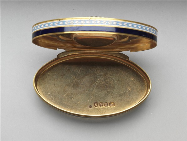 金胎畫琺瑯鑲錶鼻煙盒