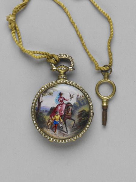 畫琺瑯西洋人物懷錶