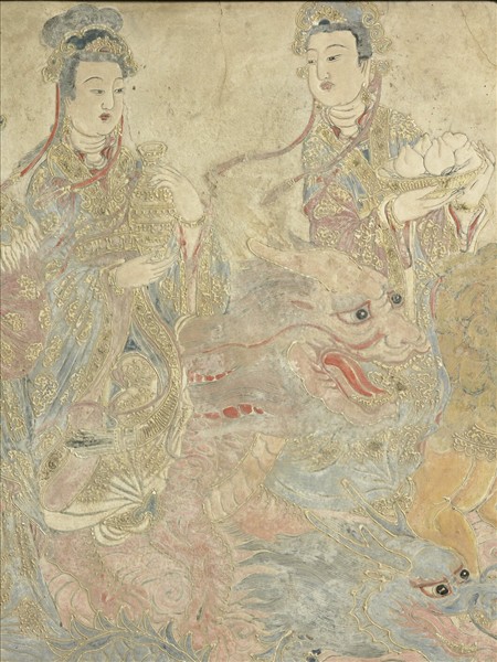 無款北方壁畫隨行菩薩　