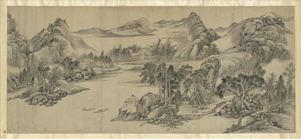 清錢維城山水　橫披