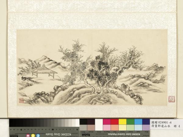 清董邦達山水　冊　峭石煙林