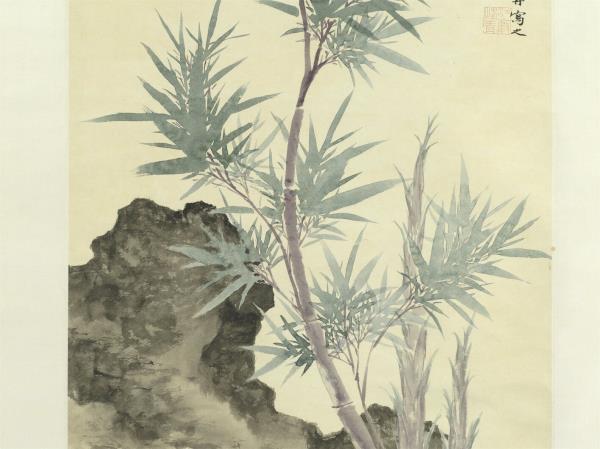 民國吳湖帆清風紫玉　軸