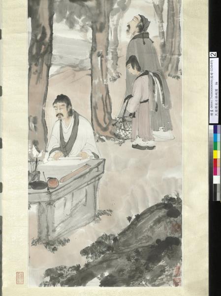 民國傅抱石換鵝圖　軸