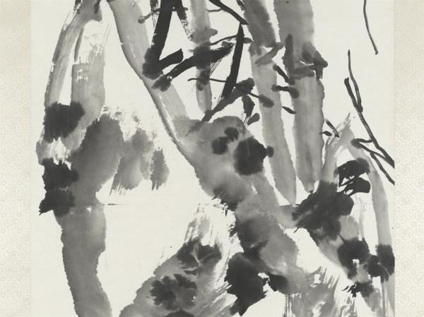 清蒲華墨竹六屏　軸　之二