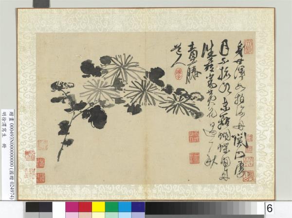 明徐渭寫生冊冊水墨畫菊- 故宮