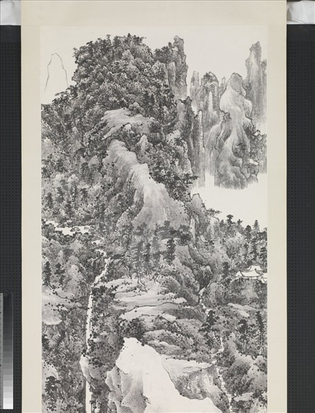 民國呂壽琨烏來瀑布　軸