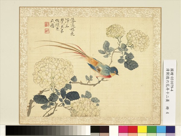 清劉德六花卉十二員　冊　綬帶繡球