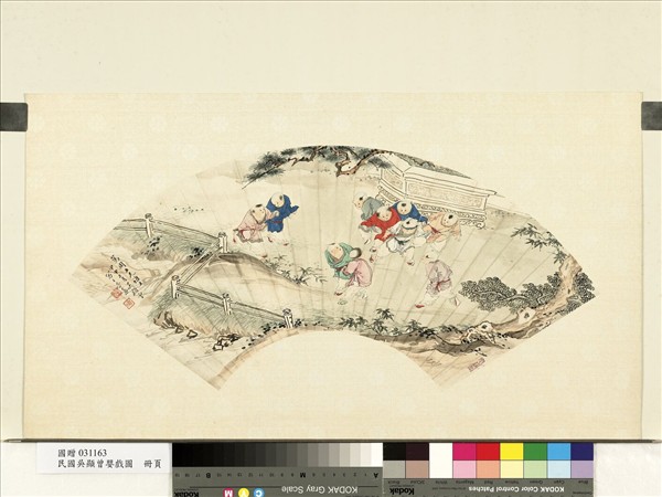 民國吳顯曾嬰戲圖　單片