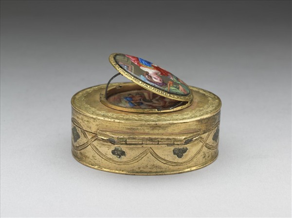 銅胎嵌琺瑯片雙層蓋鼻煙盒- 故宮