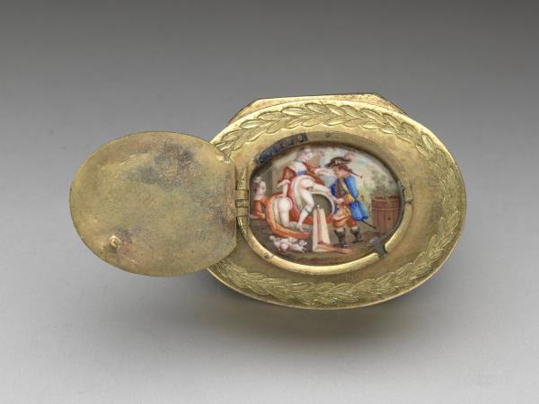 銅胎嵌琺瑯片雙層蓋鼻煙盒- 故宮