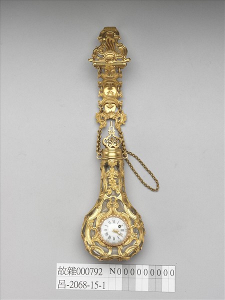 腰鍊式金鑲掛錶玻璃鼻煙壺