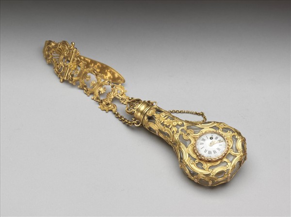 腰鍊式金鑲掛錶玻璃鼻煙壺