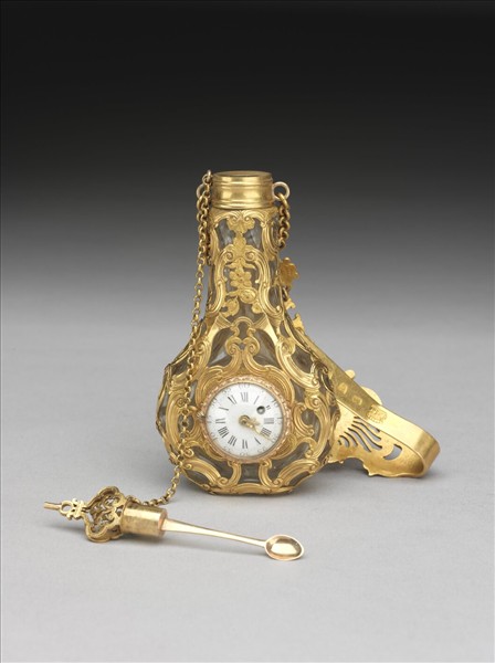 腰鍊式金鑲掛錶玻璃鼻煙壺