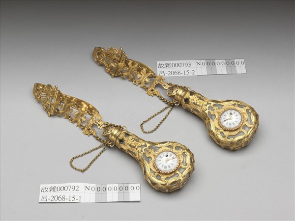 腰鍊式金鑲掛錶玻璃鼻煙壺