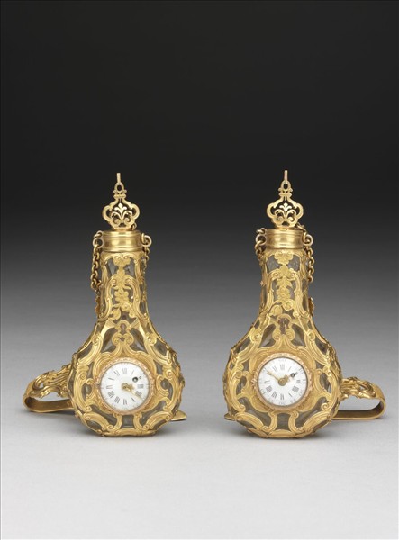 腰鍊式金鑲掛錶玻璃鼻煙壺