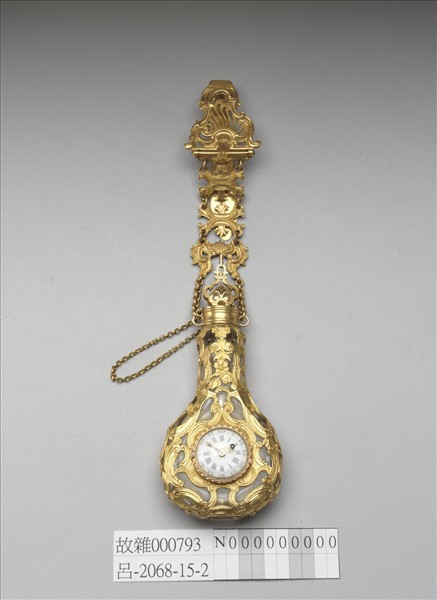 腰鍊式金鑲掛錶玻璃鼻煙壺