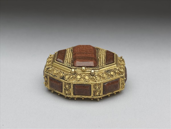 銅纍絲嵌金星玻璃盒