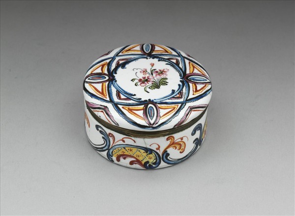 銅胎畫琺瑯雙層蓋鼻煙盒