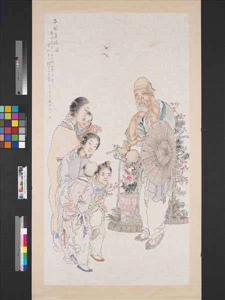 清錢慧安春風集瑞　軸